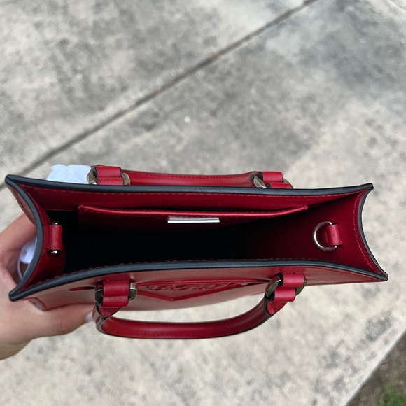 Red Prada Leather Handbag - Picture 5 of 9